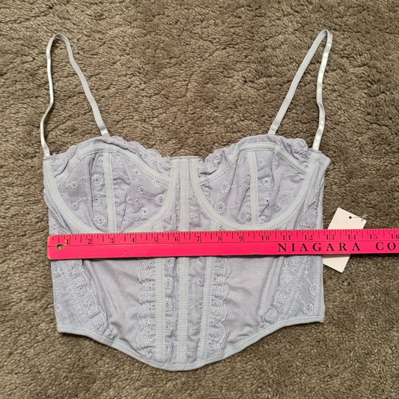 NWT Baby Blue Bustier Top Size Large - Picture 5 of 8